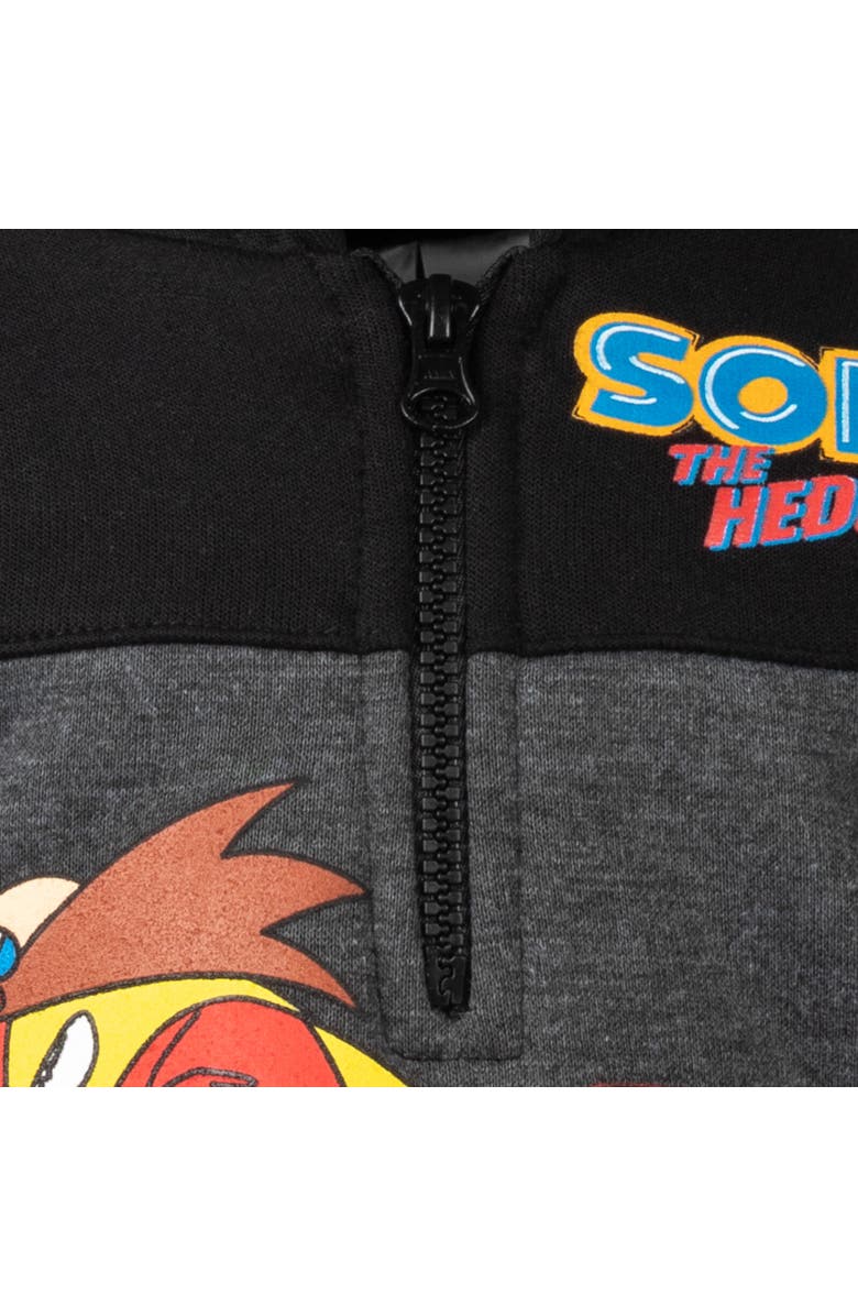 SEGA Half Zip Hoodie, Alternate, color, Black / Grey