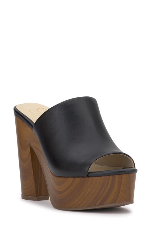 Jessica Simpson Xona 2 Platform Sandal In Black Leather/tan