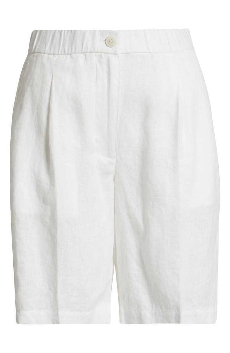 Eileen Fisher Organic Linen Shorts, Alternate, color, White