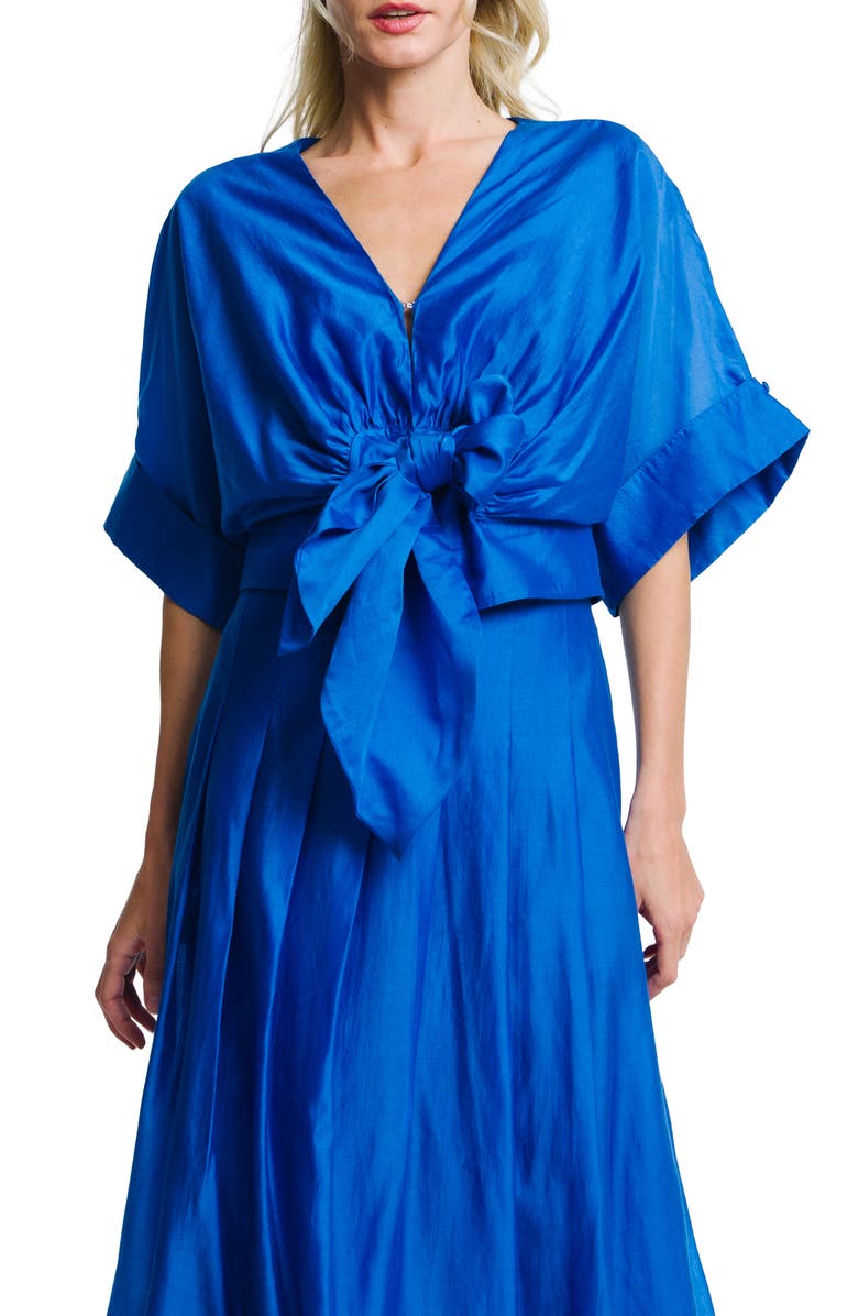 CIEBON Clarisa Front Tie Top, Alternate, color, Blue