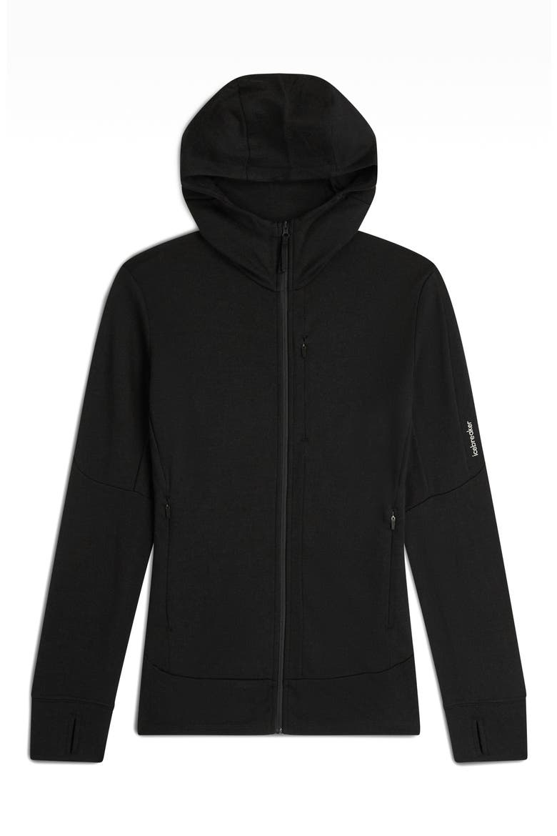 260 Quantum Merino Wool Hooded Jacket, Alternate, color, BLACK
