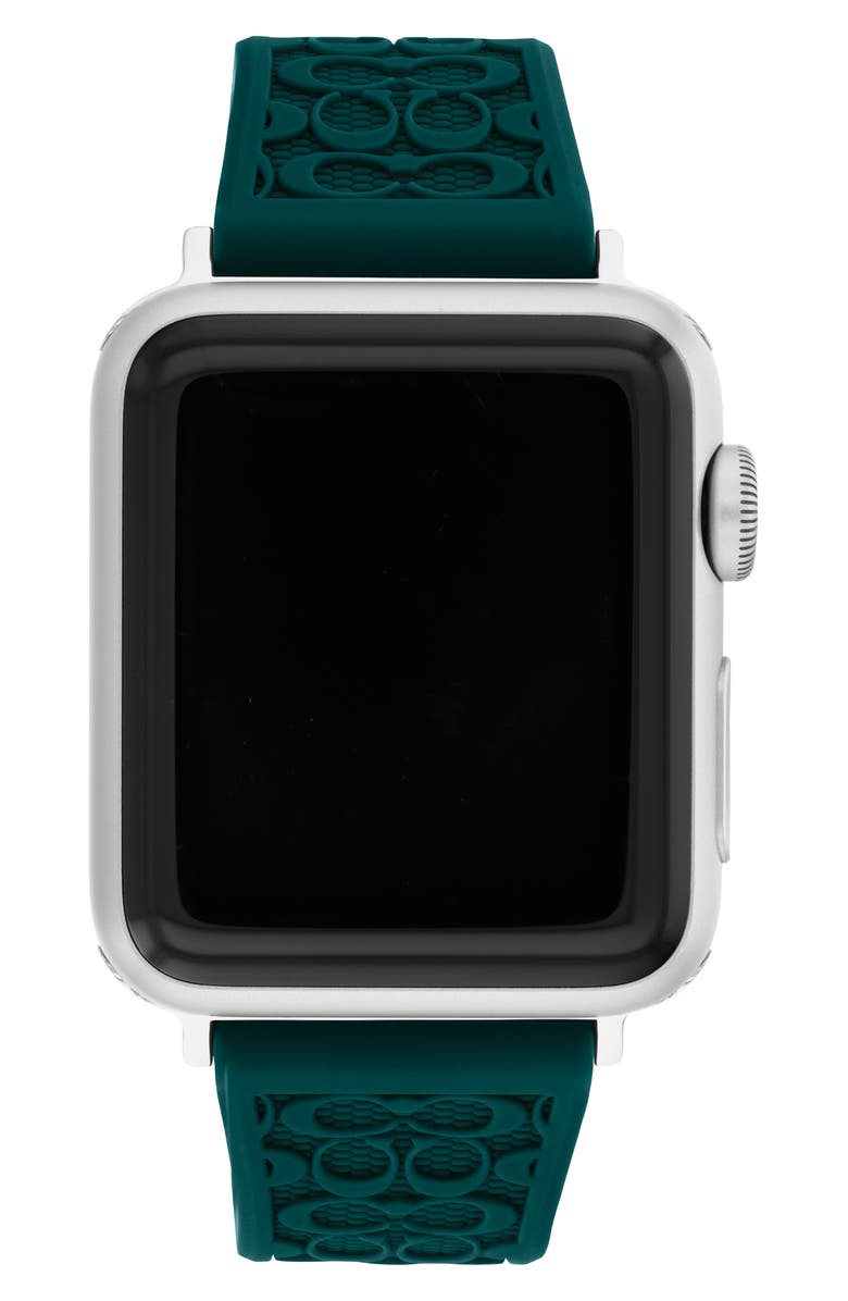 COACH Signature C Silicone Apple Watch<sup>®</sup> Watchband, Main, color, 