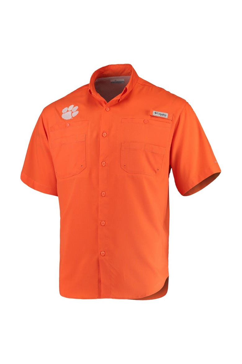 Men's Columbia Orange Clemson Tigers PFG Tamiami Shirt, Main, color, Orange