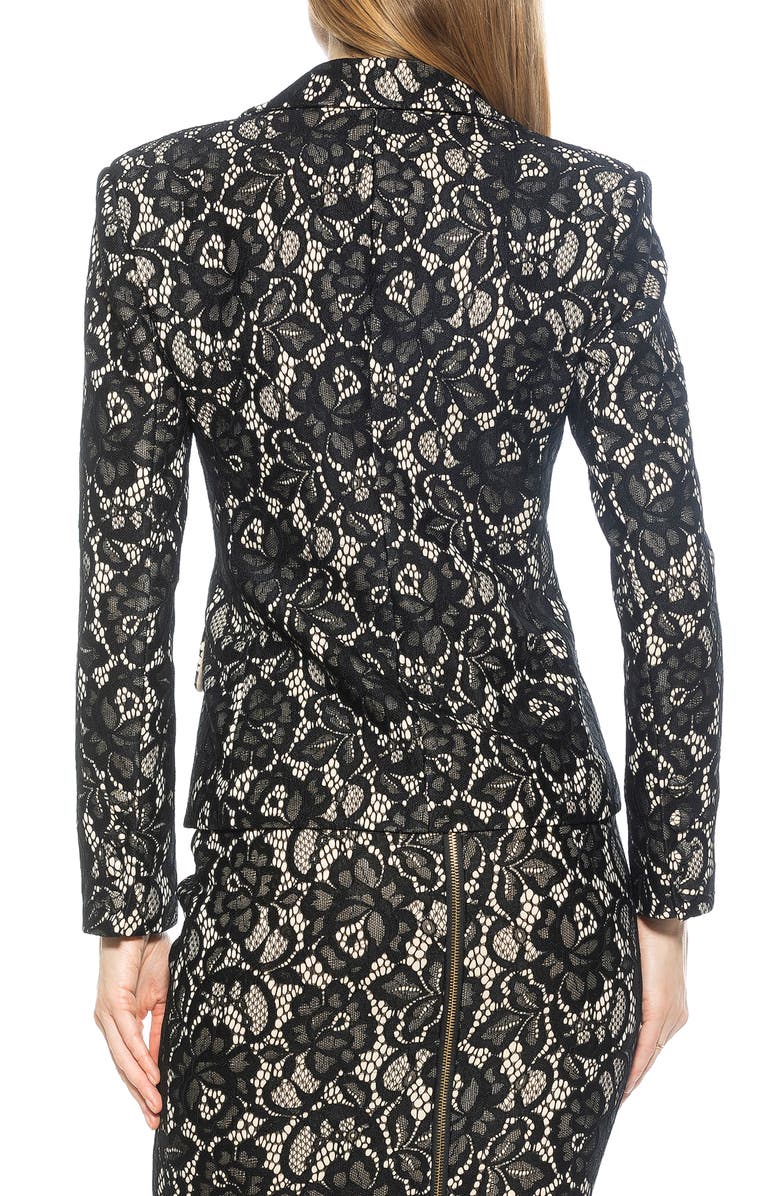 Alexia Admor Jessica Peak Lapel Lace Blazer, Alternate, color,