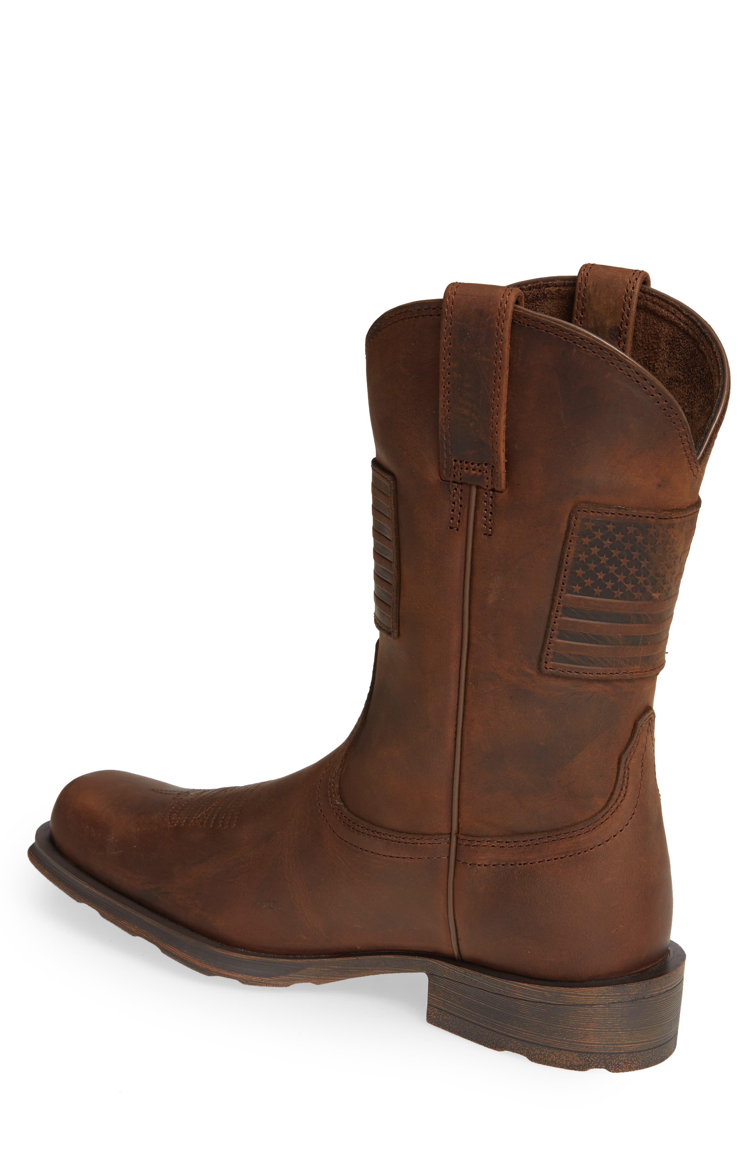 Ariat Rambler Patriot Cowboy Boot, Alternate, color, Brown