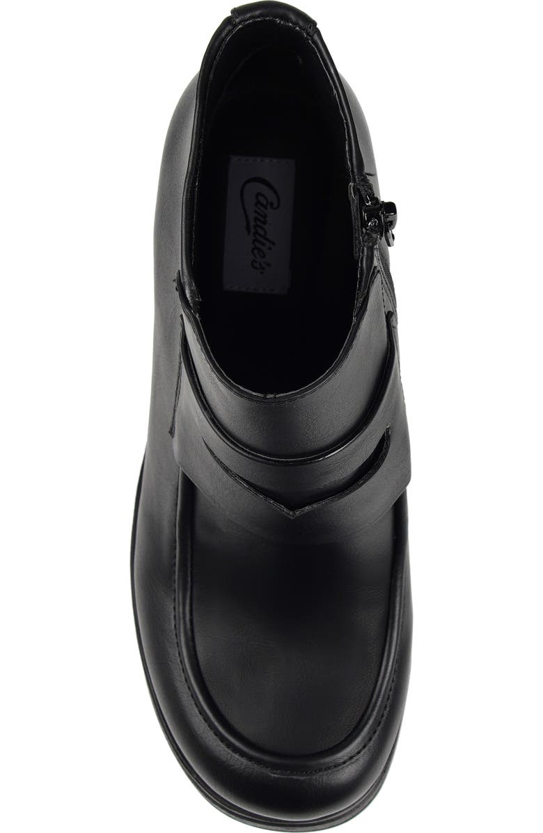 Candie's Alesia Platform Bootie, Alternate, color, Black Faux Leather