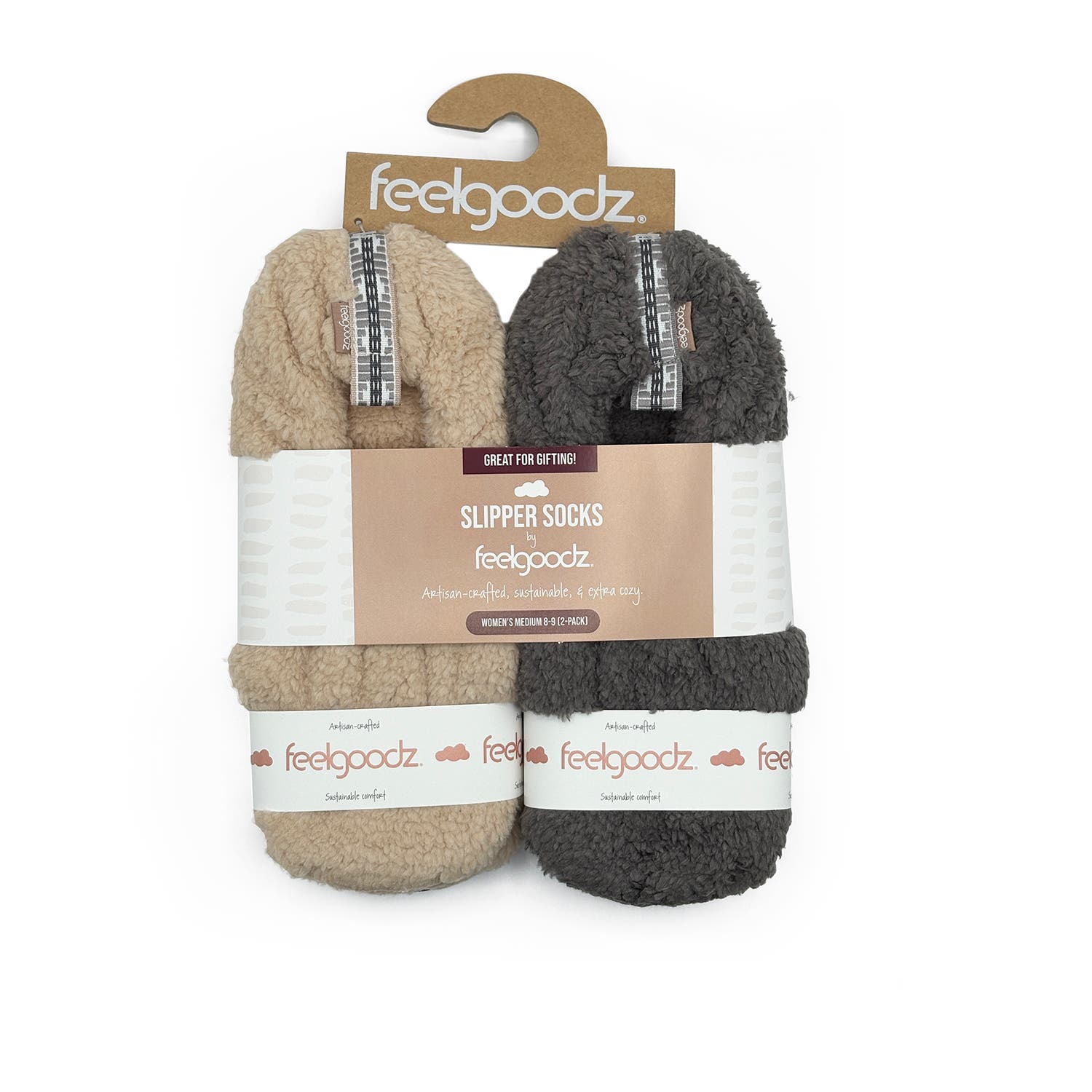 Feelgoodz Women
s Equinox Slipper Socks 2-Pack Elm, Main, color, Fir