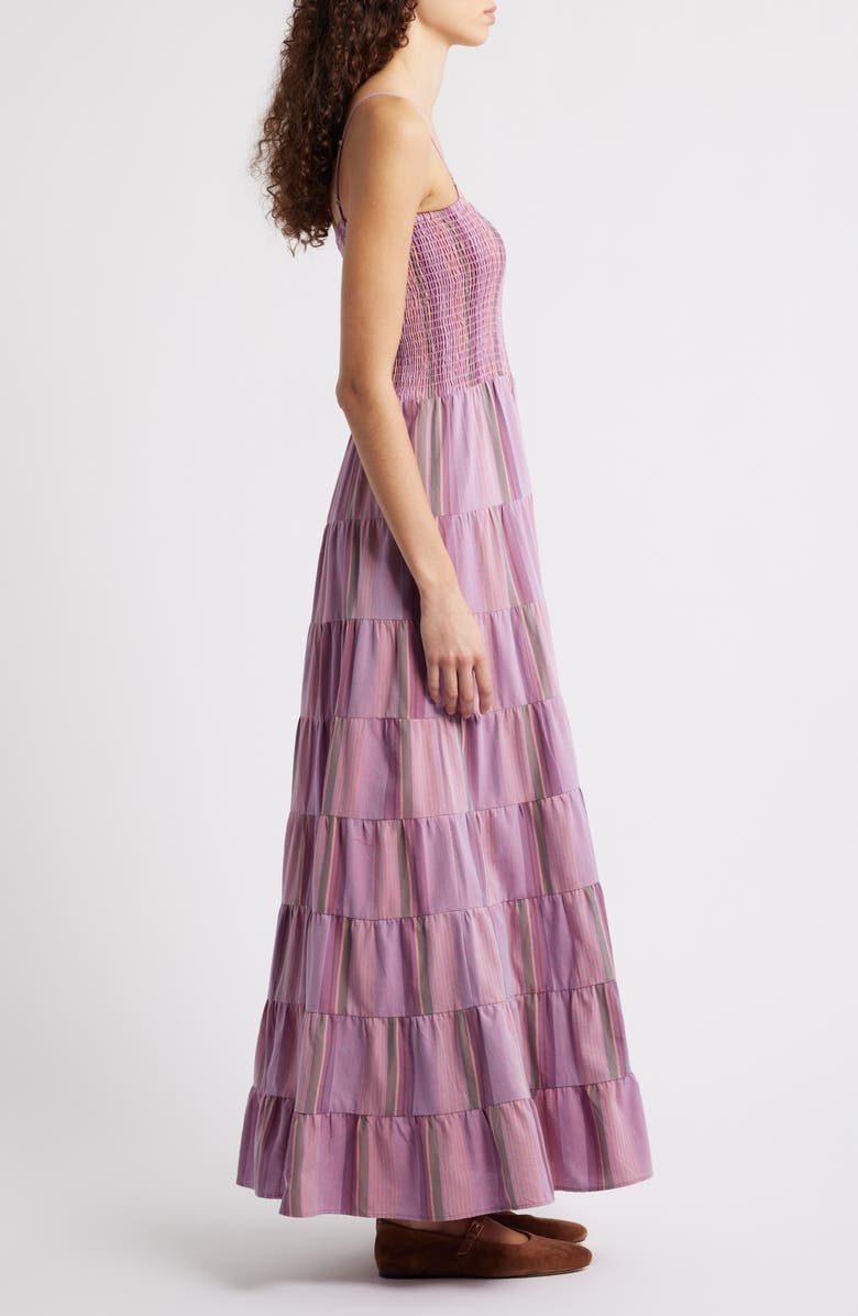 FRNCH Lilaea Tiered Cotton Maxi Dress, Alternate, color, Lilas Lilac