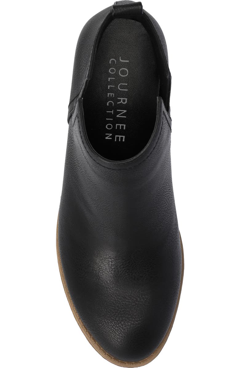 Journee Collection JOURNEE Rimi Split Side Bootie, Alternate, color, Black Smooth