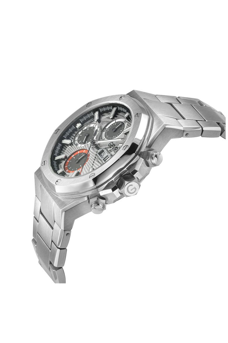 Kingsgate Chronograph Bracelet Watch, 42mm, Alternate, color, SILVER