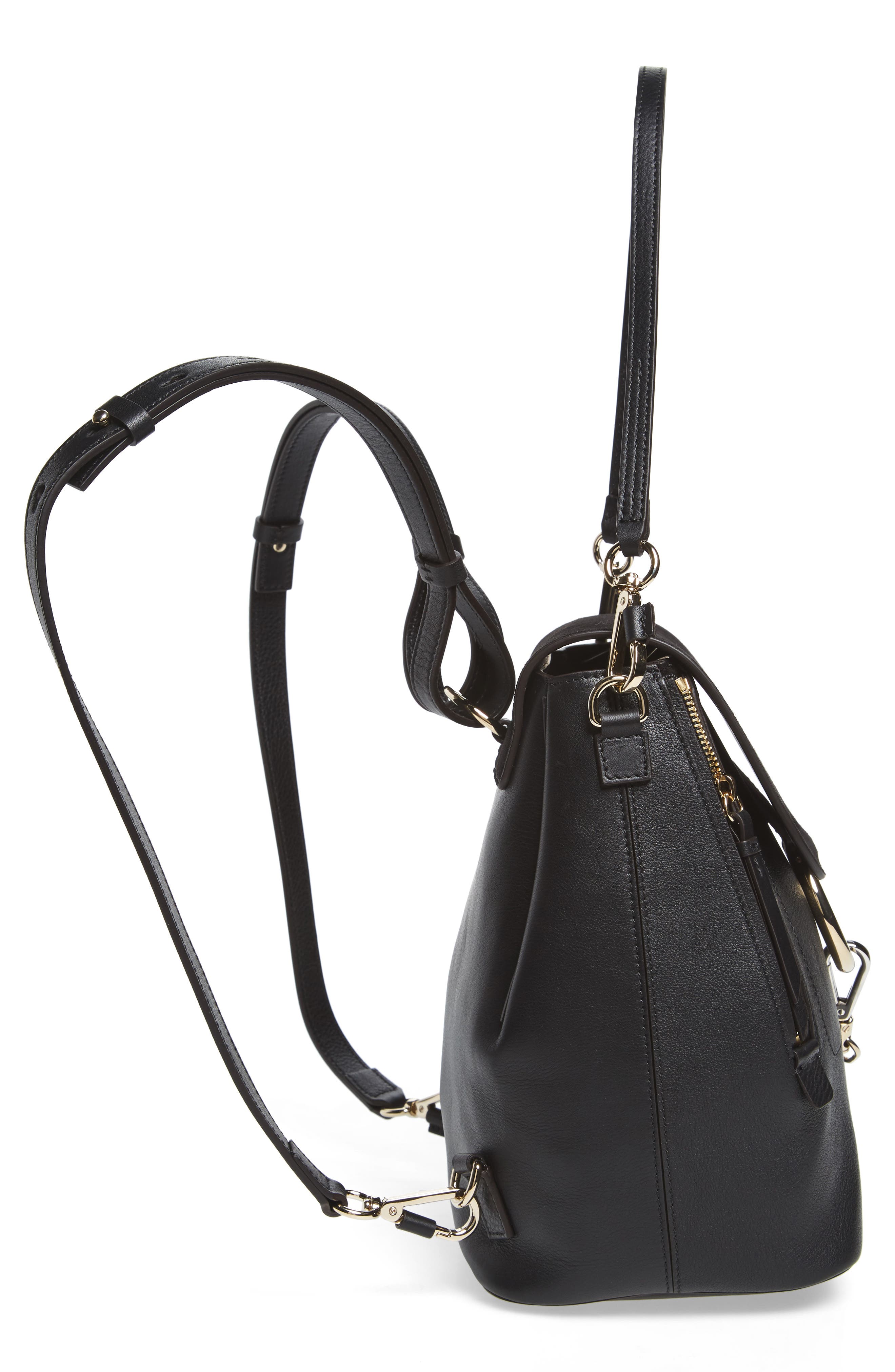 Chloé Medium Faye Suede & Leather Backpack, Alternate, color, 