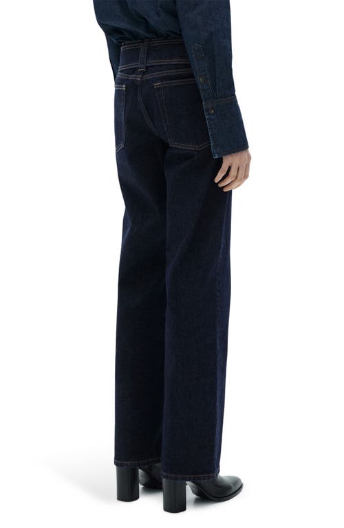 Shop Mango Belted Low Rise Straight Leg Jeans In Open Blue