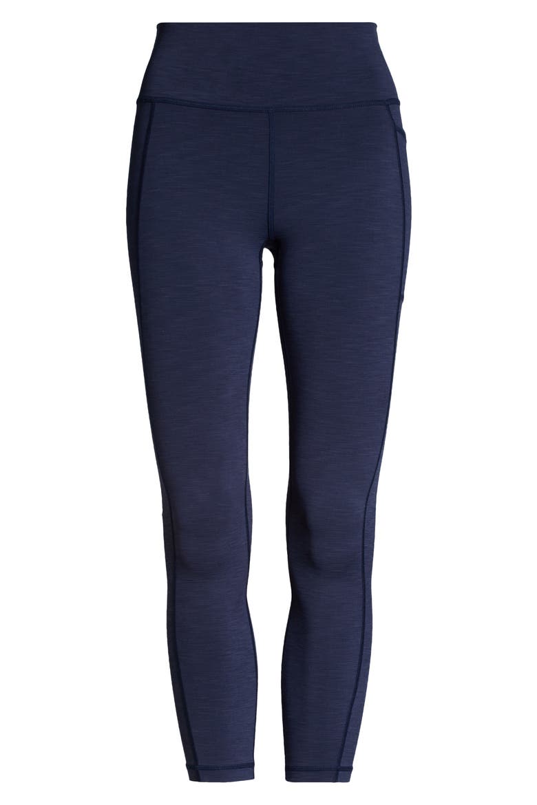 Super Sculpt Pocket 7/8 Yoga Leggings, Alternate, color, NAVY BLUE