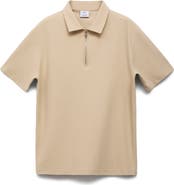 MANGO Knit Quarter Zip Polo