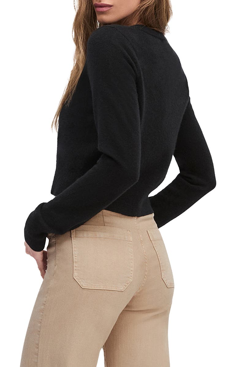 Favorite Daughter Rebecca Crop Cashmere Cardigan, Alternate, color, Black