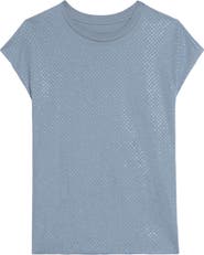 Zadig & Voltaire Cloe Strass Crystal Embellished Dolman Sleeve Top