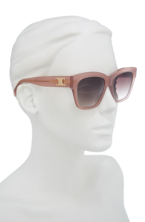 Celine Triomphe 55mm Round Sunglasses In Pink