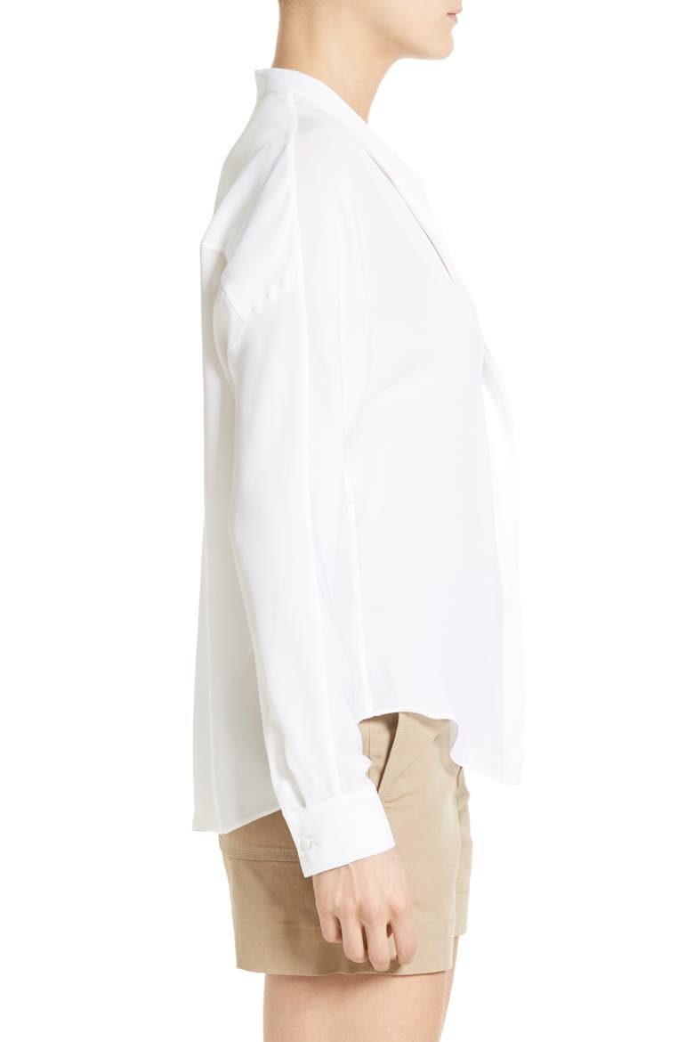 Sheer Silk Blouse, Alternate, color, WHITE