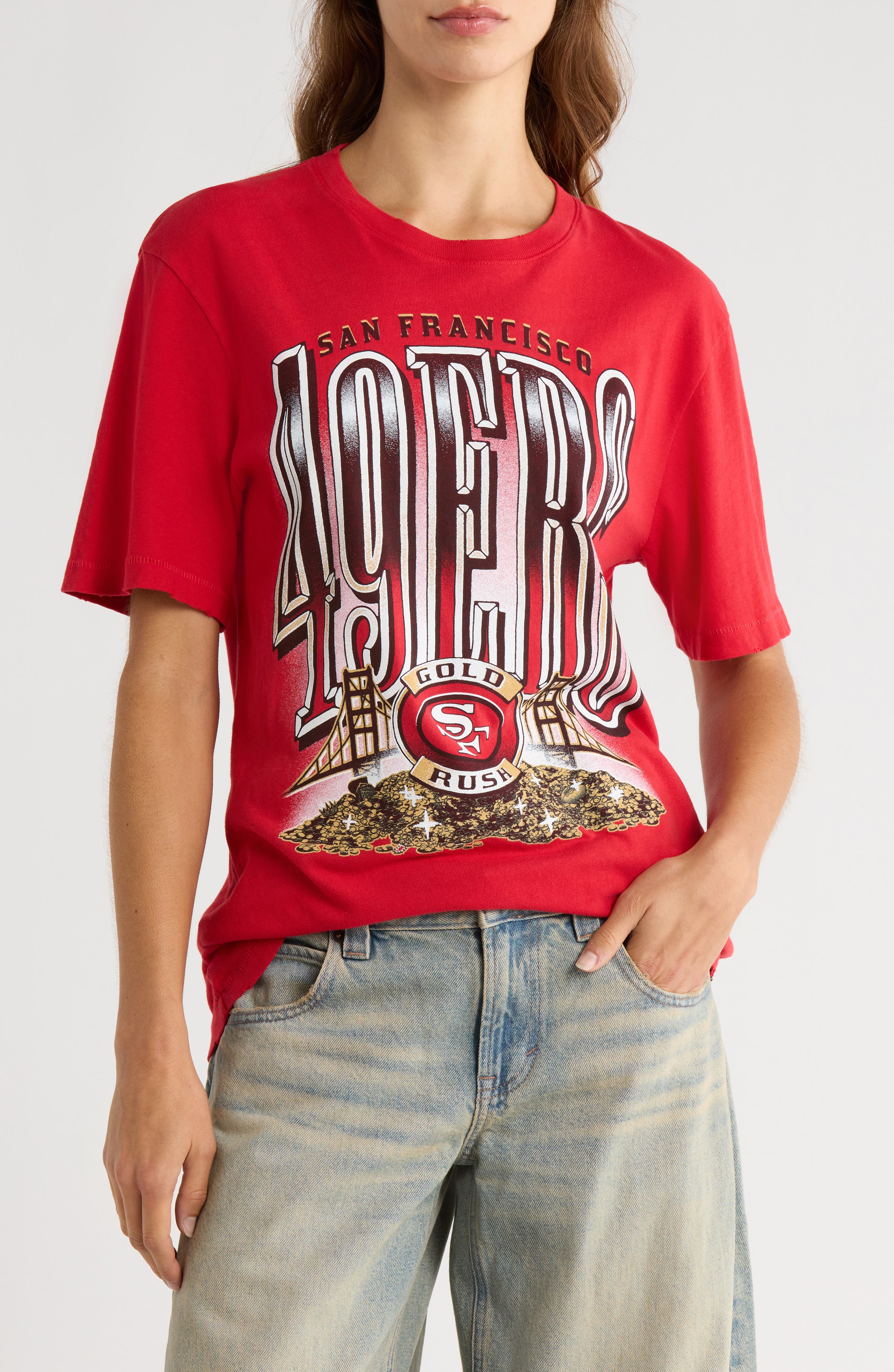Junk Food 49ers Gold Rush Cotton Graphic T-Shirt