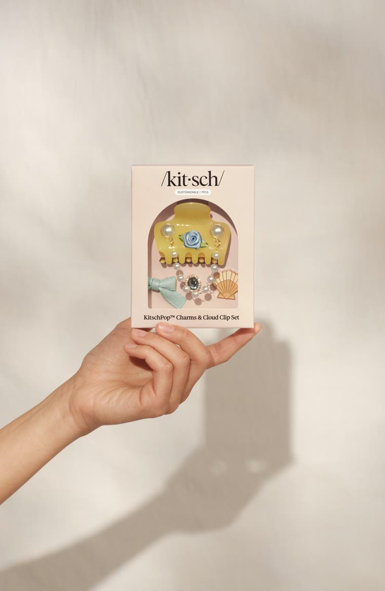 Kitsch Pop<sup>™</sup> Charms & Cloud Hair Clip 7-Piece Set, Alternate, color, Butter Yellow