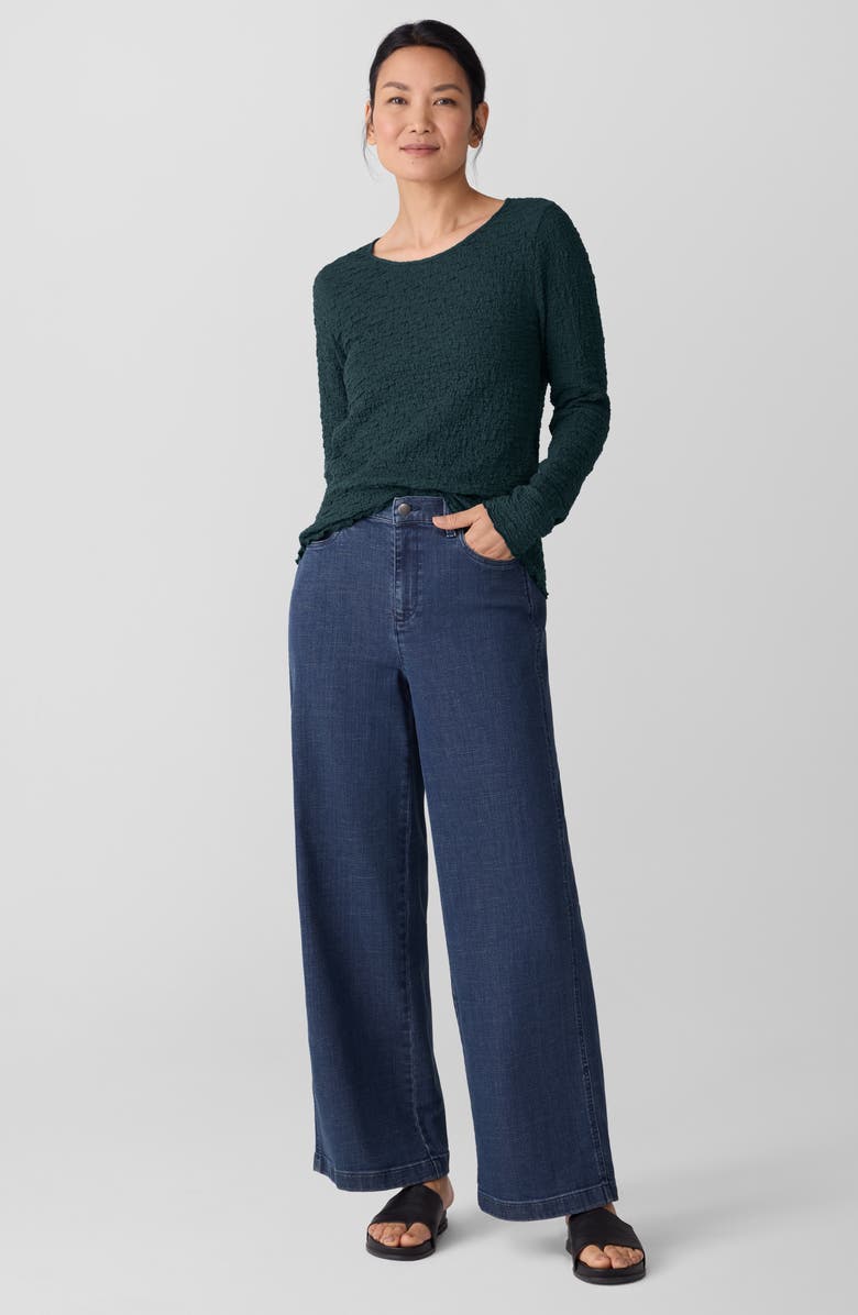 Eileen Fisher Wide Leg Jeans, Alternate, color, Midnight Indigo
