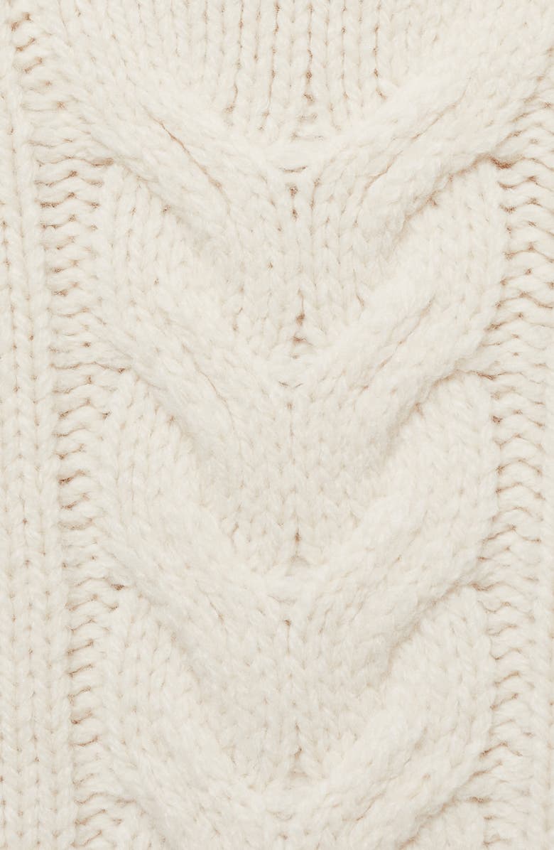 MANGO Cable Stitch Mock Neck Sweater, Alternate, color, 
