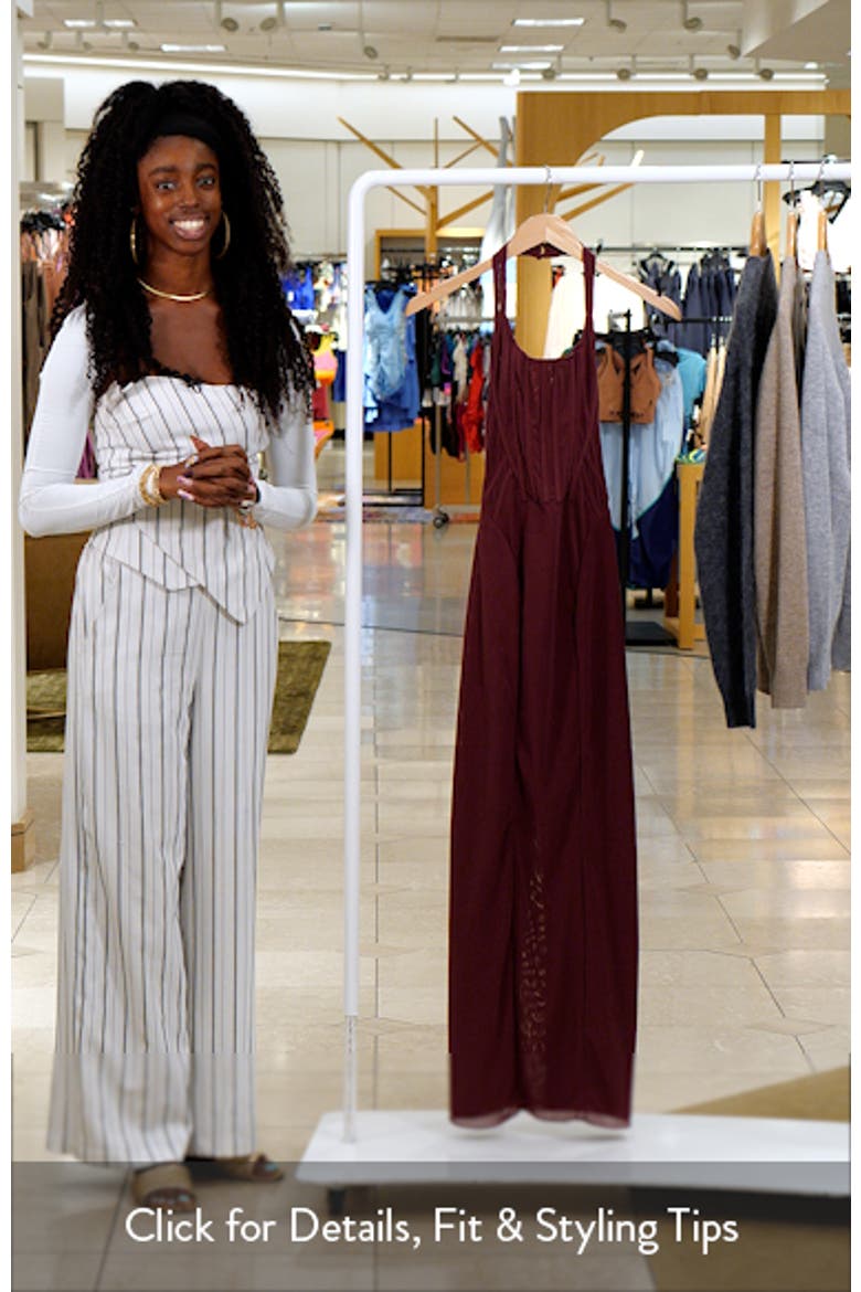 Lusilla Halter Powermesh Body-Con Cocktail Dress video