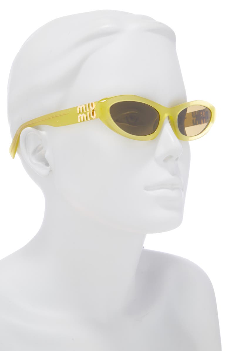 Miu Miu 54mm Polarized Irregular Sunglasses, Alternate, color,