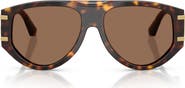 Dolce&Gabbana 57mm Pilot Sunglasses