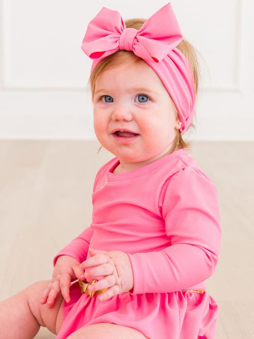 Rufflebutts Girls Upf50+ Shimmer Swim Bow Headband