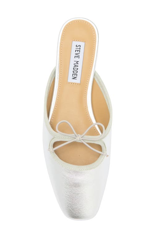 Shop Steve Madden Marcela Bow Mule In Silver