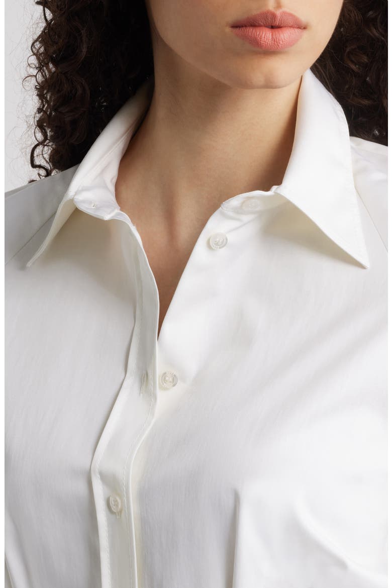 Belaurena Puff Elbow Sleeve Button-Up Shirt, Alternate, color, WHT