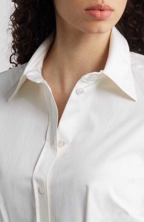 Hugo Boss Boss Belaurena Puff Elbow Sleeve Button-up Shirt In White