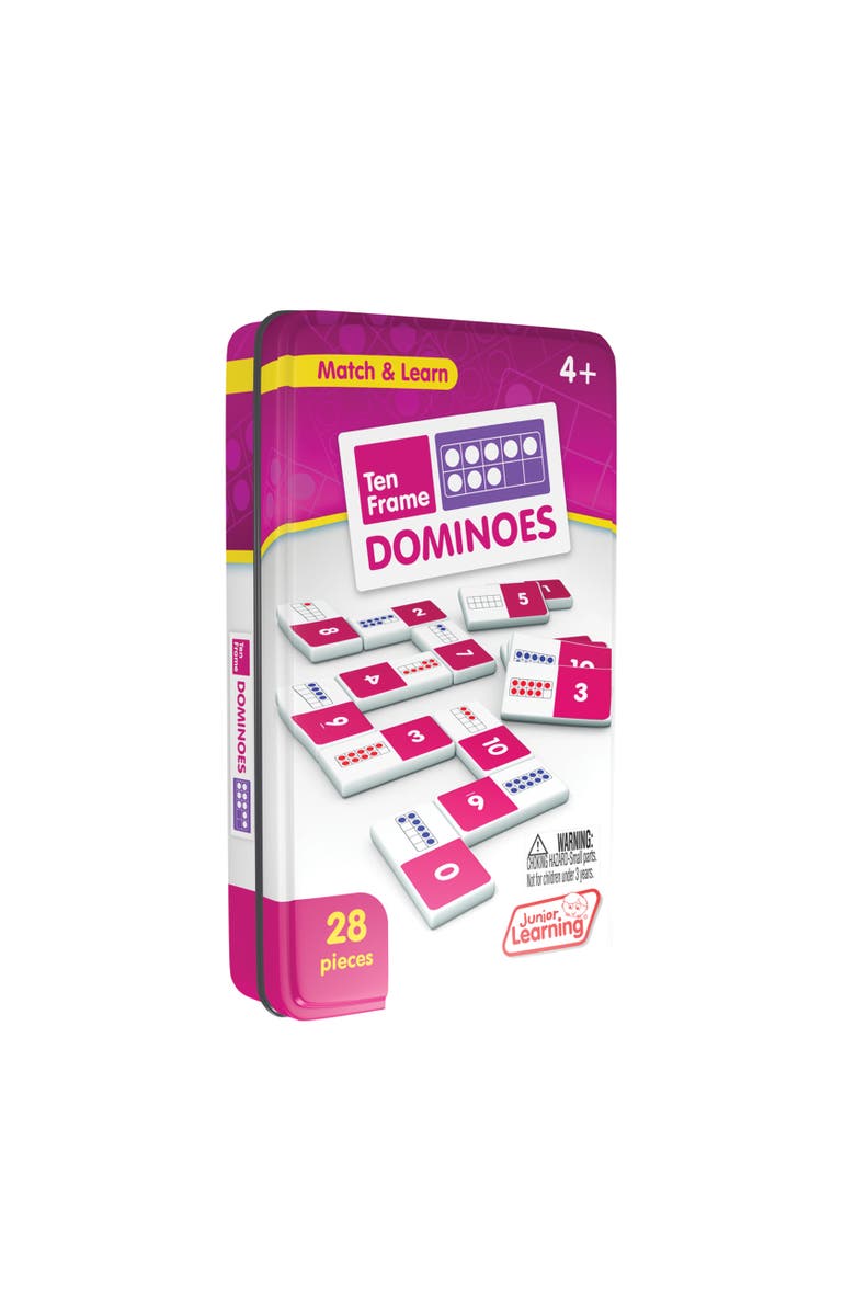 Junior Learning Ten Frame Dominoes, Alternate, color, Multicolored