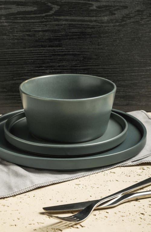 Stone Lain Celina Stoneware 16-piece Dinnerware Set In Black
