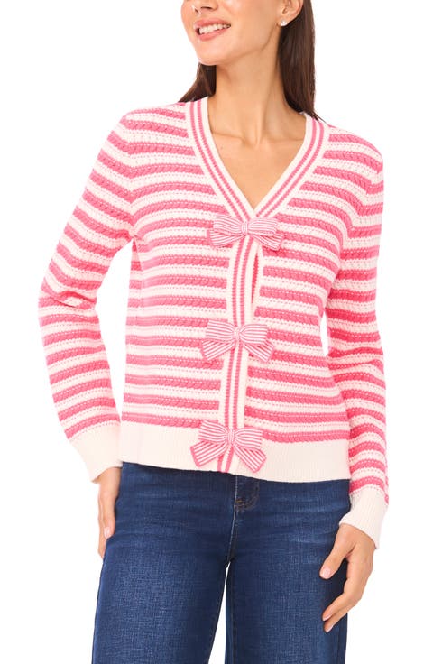 by Cynthia Steffe 'Dotted Delights' Woven Front Sweater