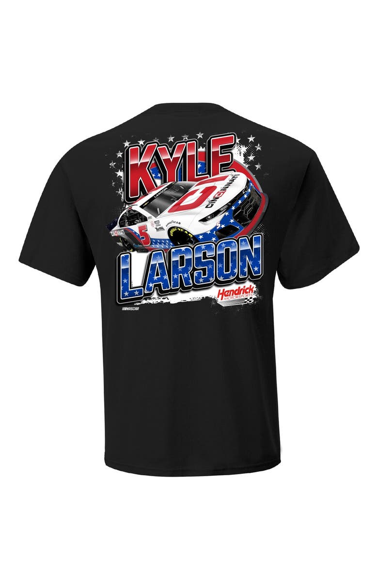 HENDRICK MOTORSPORTS TEAM COLLECTION Men's Hendrick Motorsports Team Collection Black Kyle Larson Cincinnati Inc. Graphic 2-Spot T-Shirt, Alternate, color, 