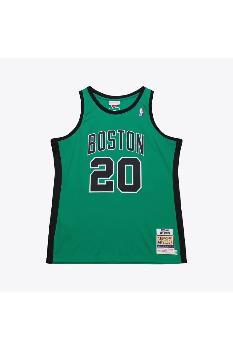 Men's Mitchell & Ness Ray Allen Kelly Green Boston Celtics 2007-08 Hardwood Classics Authentic Jersey, Main, color, Kelly Green