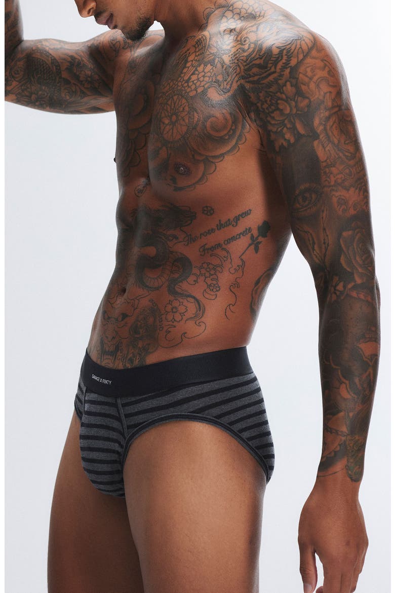 Savage X Cotton Blend Briefs, Alternate, color, NIGHT GRAM GREY/ BLACK PENCIL