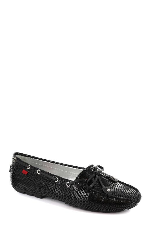 Marc Joseph New York Cypress Hill Leather Tiebow Driver Loafer, Main, color, Black Snake