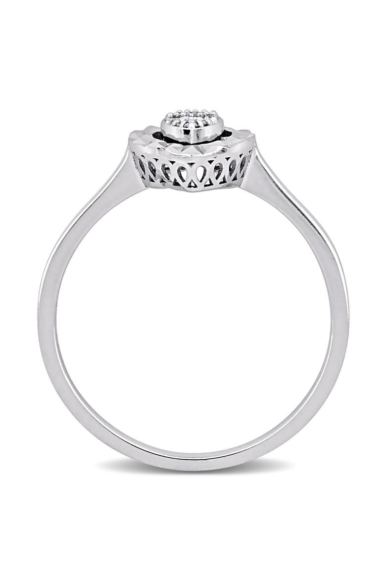 Diamond Teardrop Cluster Ring 14k, Alternate, color, 14k White Gold