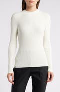 BOSS Feskiera Rib Mock Neck Sweater