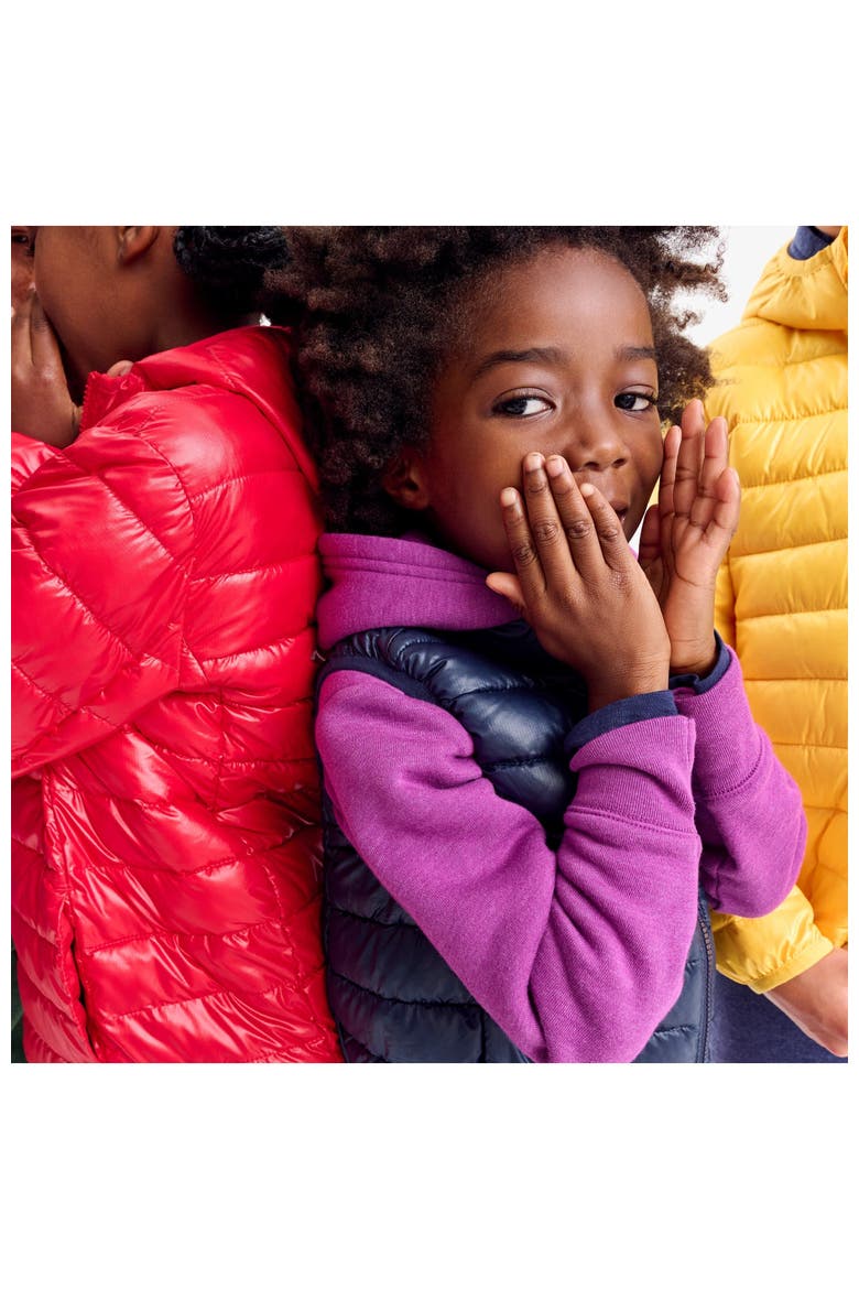 Kids Lightweight Puffer Vest, Alternate, color, Navy