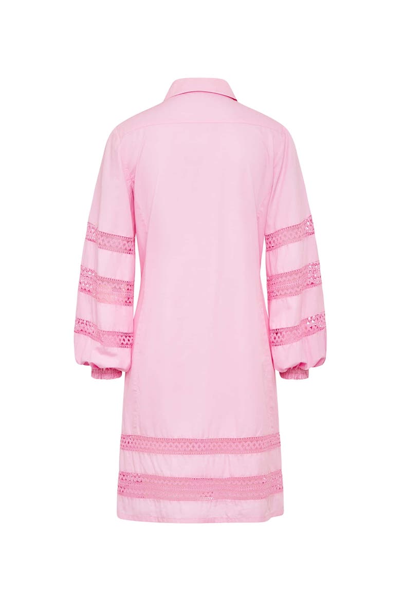 Knee Length Cotton Blend Dream Dress With Macrame Details, Alternate, color, Light Pink