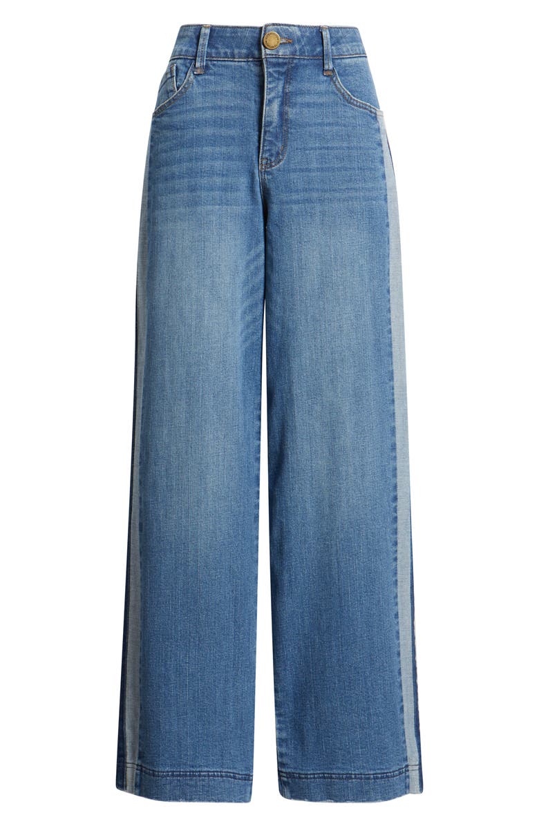 Wit & Wisdom Gracie Skyrise Wide Leg Jeans, Alternate, color, Mid Blue Artisanal