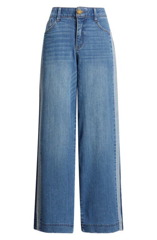 Wit & Wisdom Gracie Skyrise Double Side Seam Wide Leg Jeans In Blue