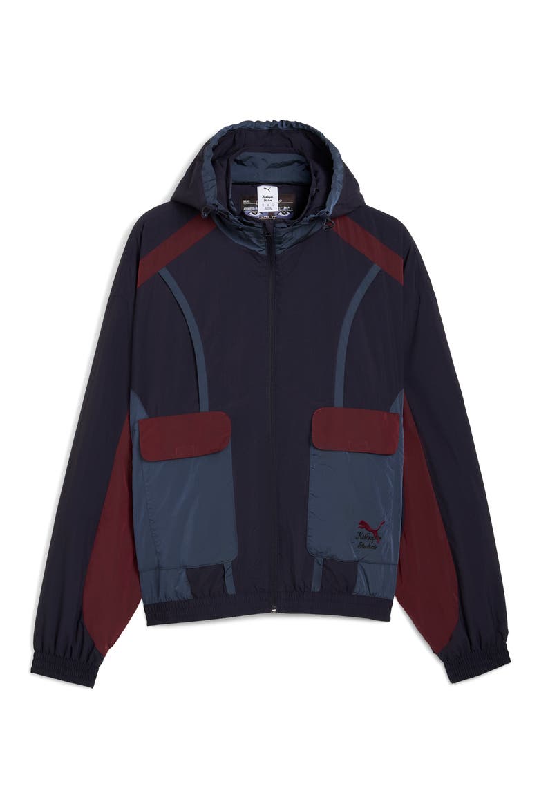 x KidSuper Hooded Nylon Windbreaker, Alternate, color, NEW NAVY