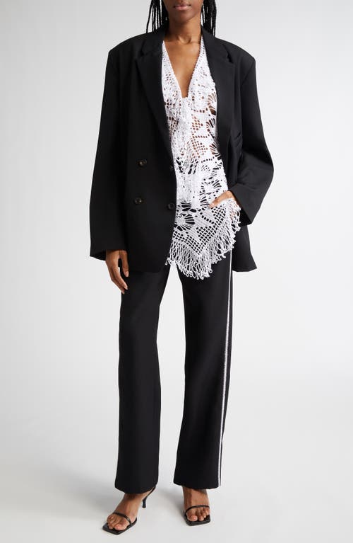 Diotima Thirds Plaid Straight Leg Trousers In Black