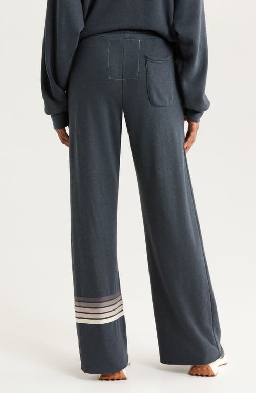 Aviator Nation Rugby Stitch Wide Leg Sweatpants