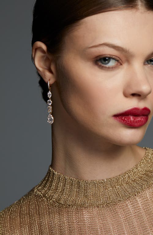NADRI NADRI BEATRIX CUBIC ZIRCONIA LINEAR DROP EARRINGS